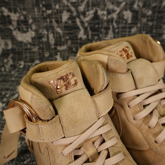 Size 12 - Nike Victor Cruz x Air Force 1 Mid Vachetta Tan NO BOX - Picture 6 of 10